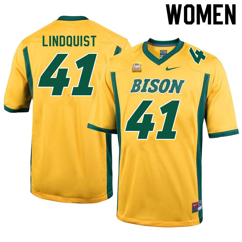 Women #41 Cody Lindquist North Dakota State Bison College Football Jerseys Sale-Yellow - Click Image to Close
